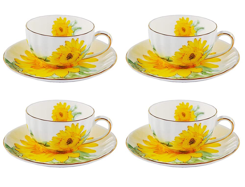 Amazon.com | Ceramic Teacup Sunflower Vintage Chintz Porcelain